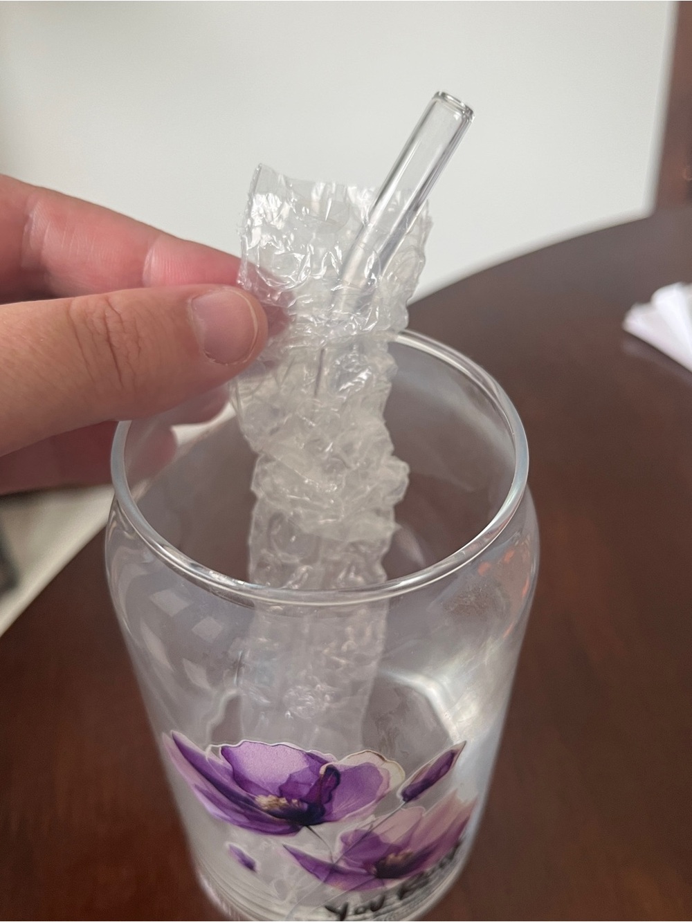 Purple Floral “You Rock” Tumbler - Picture 5 of 5
